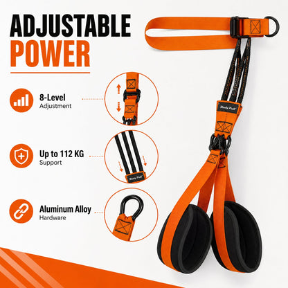 💪Home Gym Upgrade 49% OFF – Suspension Resistance Trainer Kit for Strength & Pull-Up Training - Black / 255 lbs