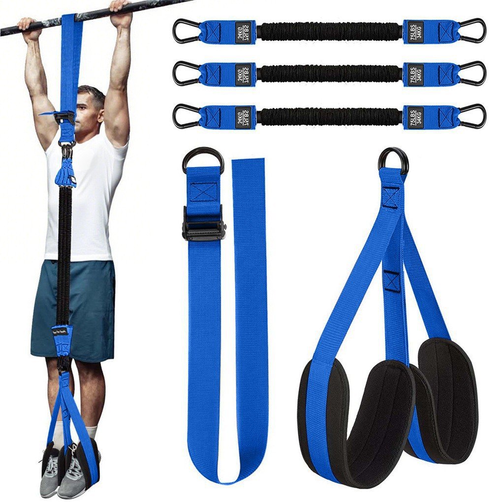 💪Home Gym Upgrade 49% OFF – Suspension Resistance Trainer Kit for Strength & Pull-Up Training - Black / 255 lbs