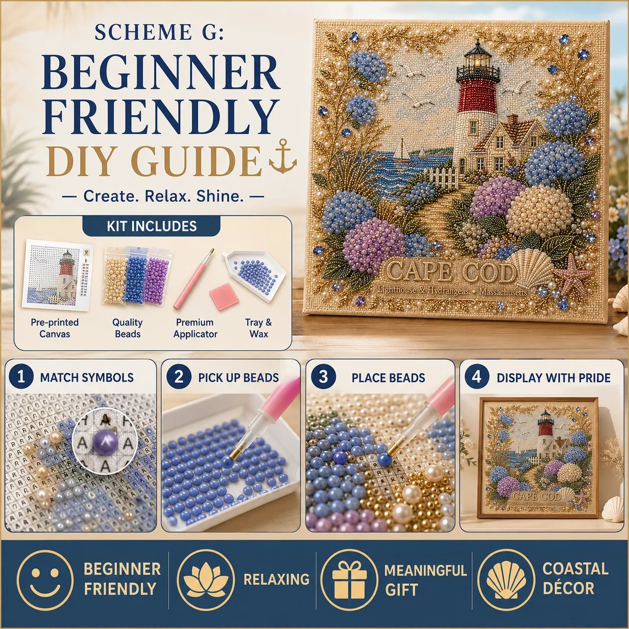 Timeless American Destinations Pearl Art Kit 🗽🏞️ – DIY Beaded Travel‑Inspired Wall Art