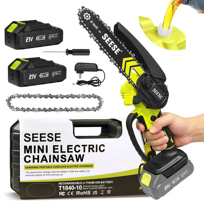 6-Inch Brushless Mini Chainsaw with Automatic Oiling System
