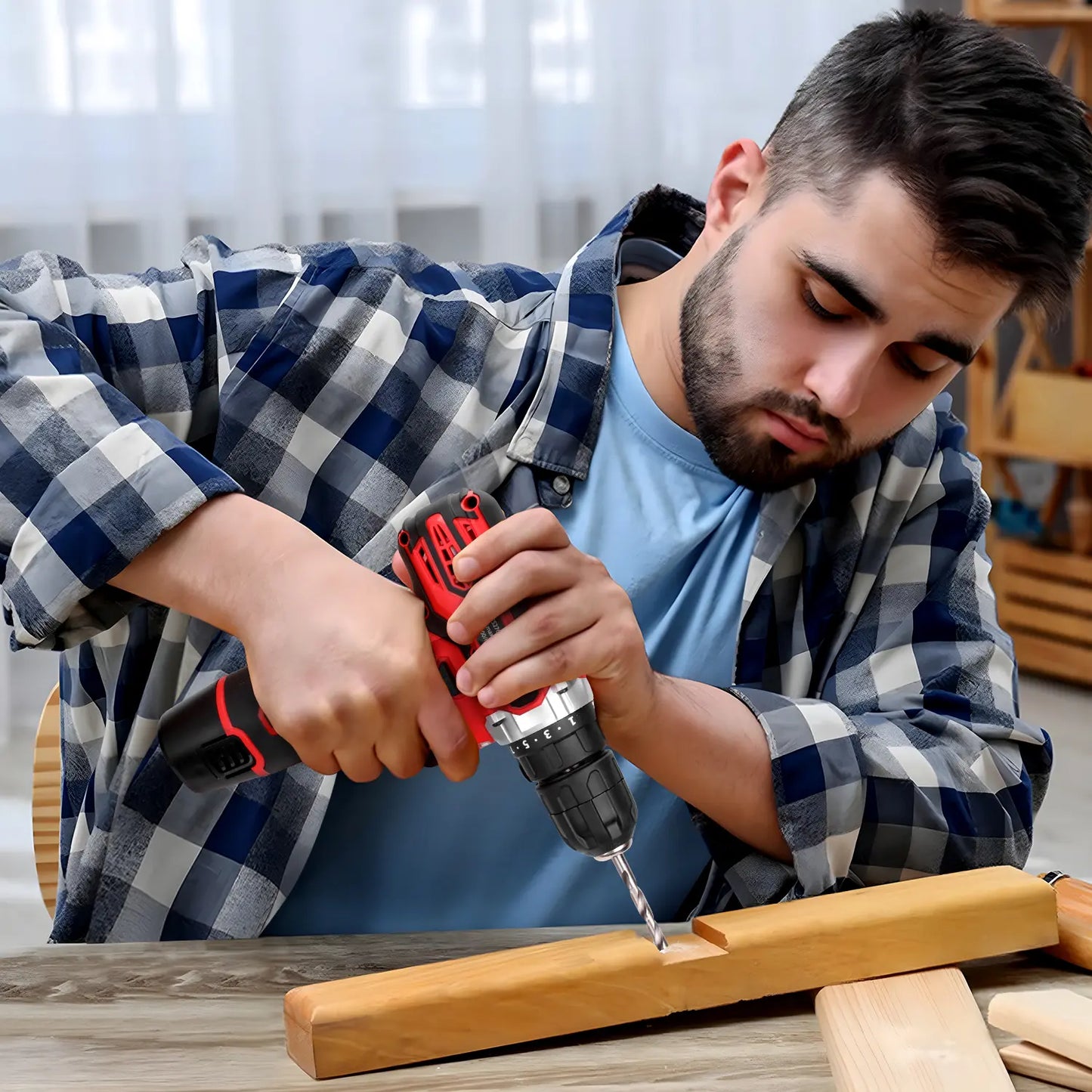 276-Piece 12V Cordless Drill & Home Repair Tool Kit with Carrying Case