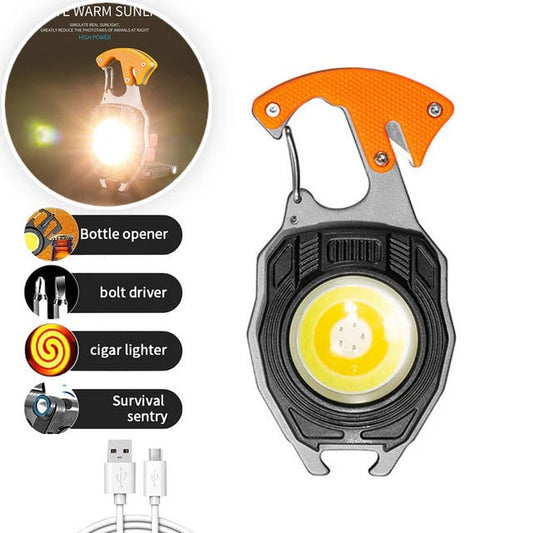 🚨✨Mini Self-defense LED Keychain Flashlight - Orange / Buy 1 PC
